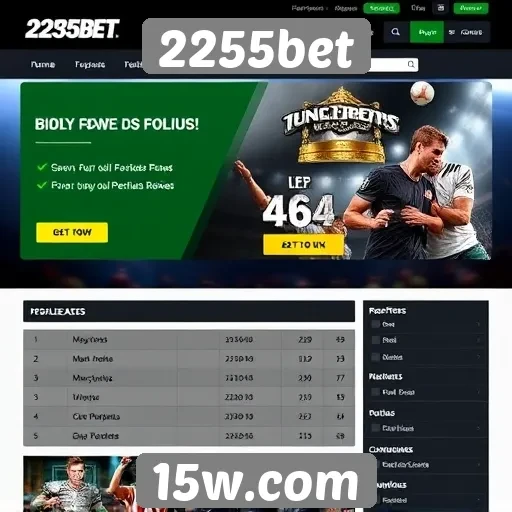 Análise das funcionalidades do site 2255bet