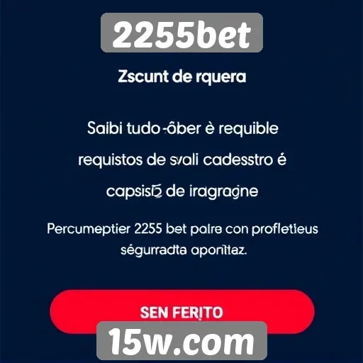 Requisitos de cadastro e verificação no 2255bet